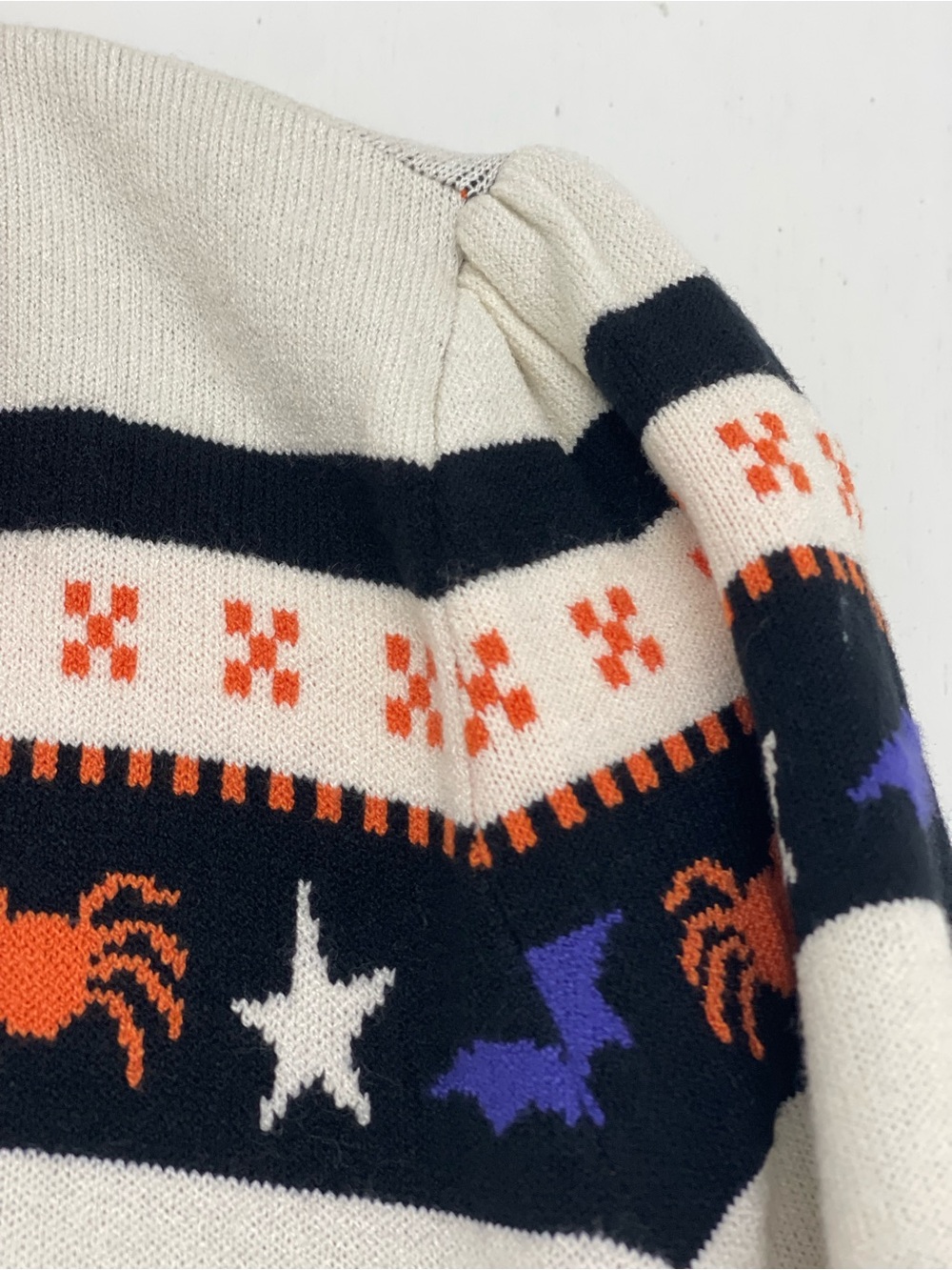 Disney Halloween Women’s Orange & Cream Minnie & Mickey Polo Sweater Top - Picture 2 of 6